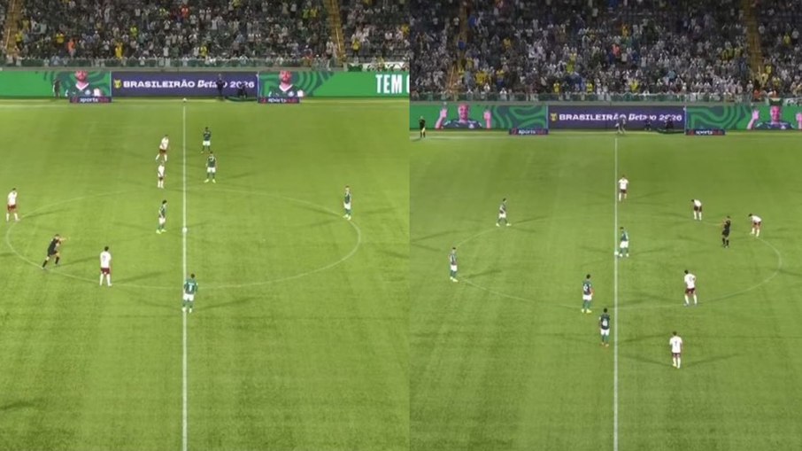 Palmeiras deu a saída de bola nos dois tempos contra o Fluminense Palmeiras deu a saída de bola nos dois tempos contra o Fluminense