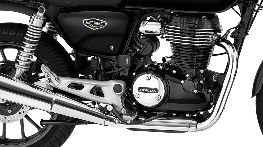 Motor monocilíndrico da Honda CB350 H’ness reforça a proposta de condução tranquila e visual clássico