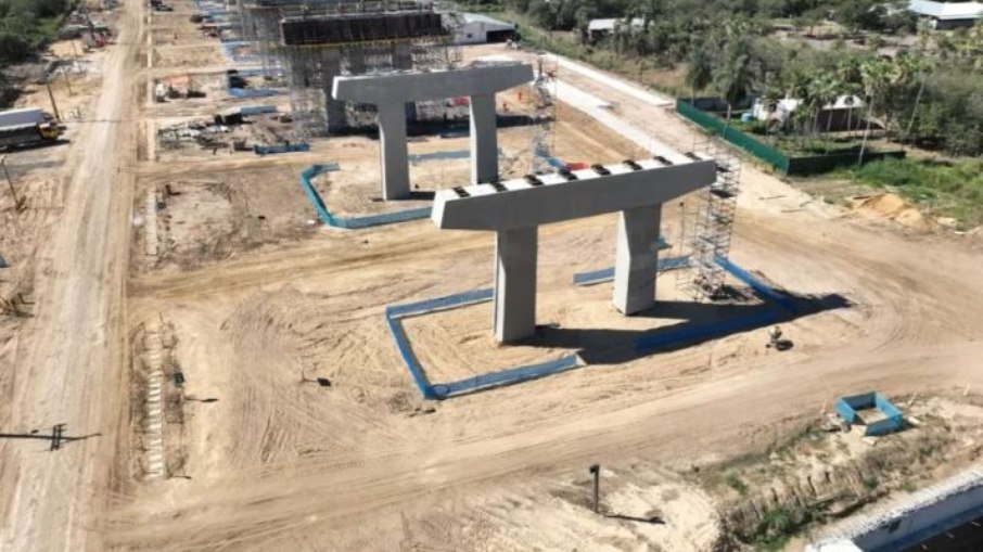 As obras de execução da Ponte da Bioceânica estão 30% avançadas