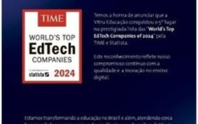 Vitru Educação está entre as melhores EdTechs do mundo em 2024