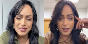 Lisa Gomes se emociona com homenagem no Aqui Agora