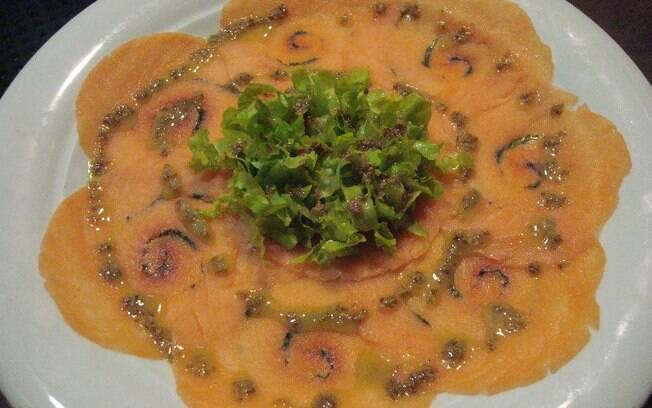 Foto da receita Carpaccio de salmão pronta.