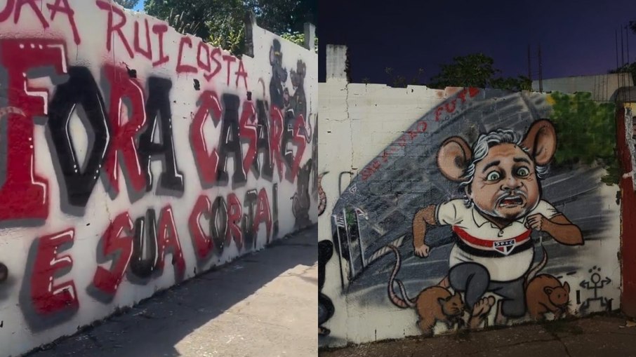 Protestos feitos pela torcida do São Paulo em 29 de novembro