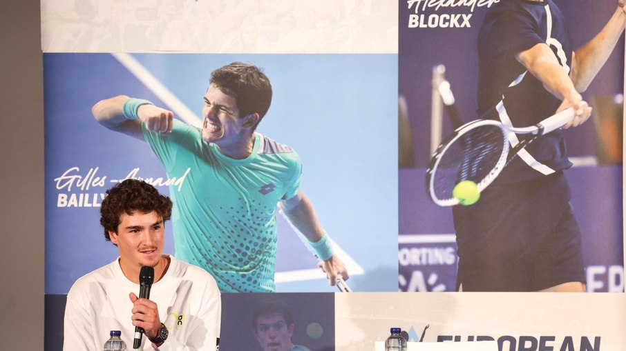 João Fonseca em coletiva na Bélgica João Fonseca em coletiva na Bélgica