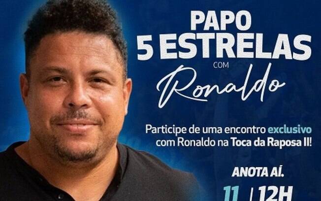 Após 24 dias, Ronaldo terá primeiro encontro com a torcida do Cruzeiro