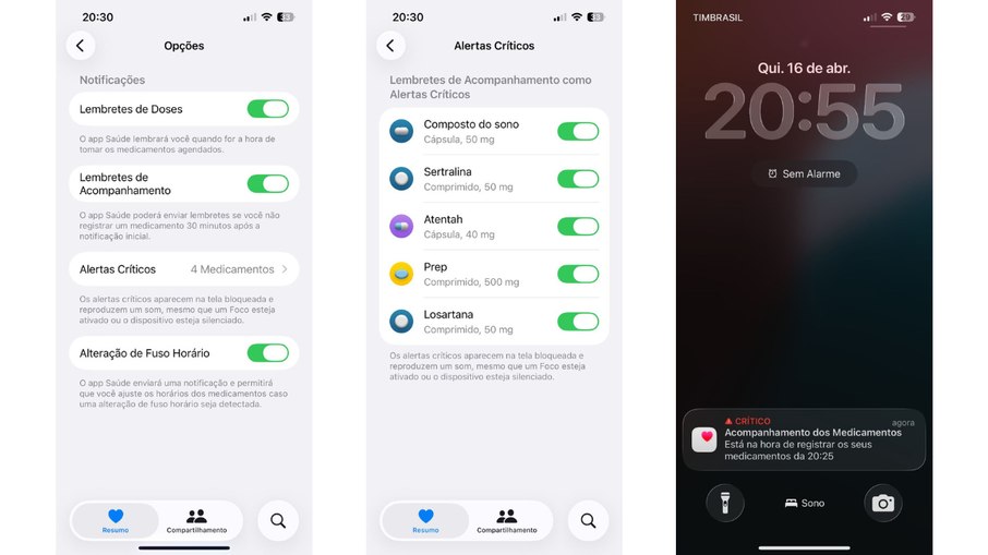 Como ativar o Alerta Crítico no aplicativo Saúde do iPhone