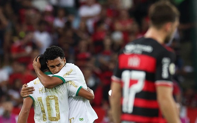 Luighi marcou o gol do Palmeiras contra o Flamengo