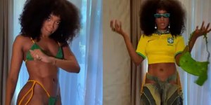 Iza exibe look para jogo do Brasil e ganha chuva de elogios