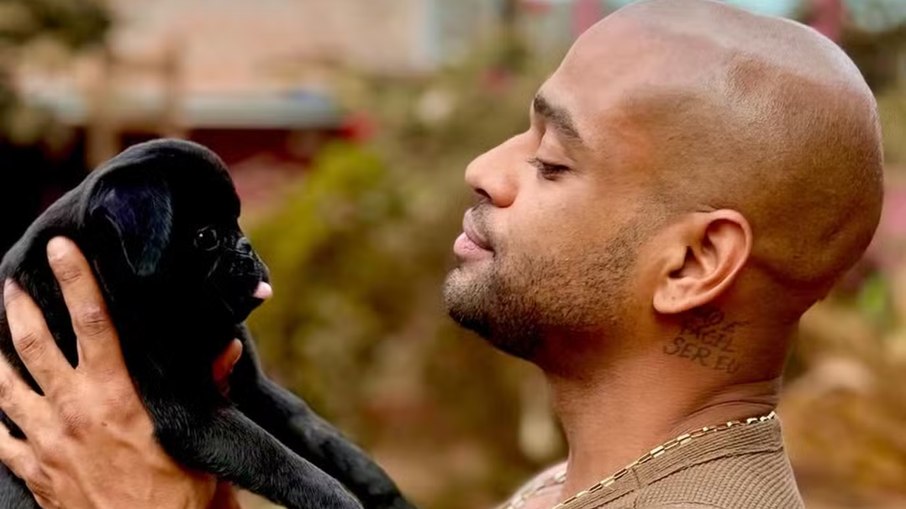 Cezar Black adota pug preto Cezar Black adota pug preto