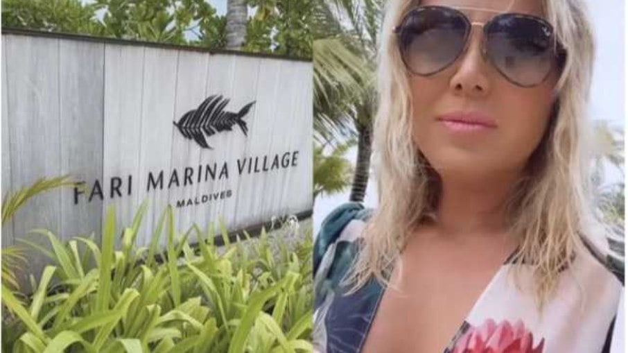 Eliana se hospeda em hotel de luxo nas Maldivas