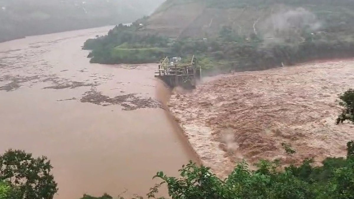 Barragem 14 de Julho se rompeu parcialmente no RS