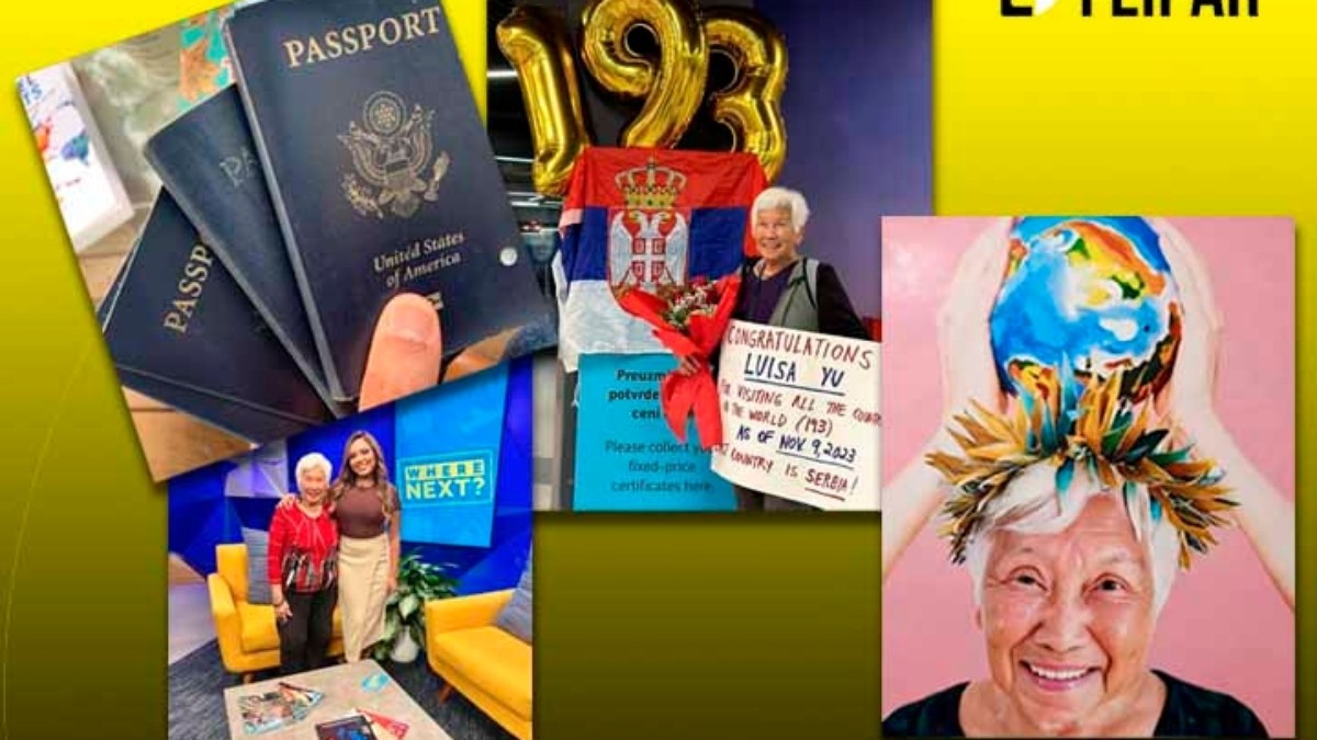 Vida de viajante: idosa das Filipinas já esteve nos 193 países do mundo