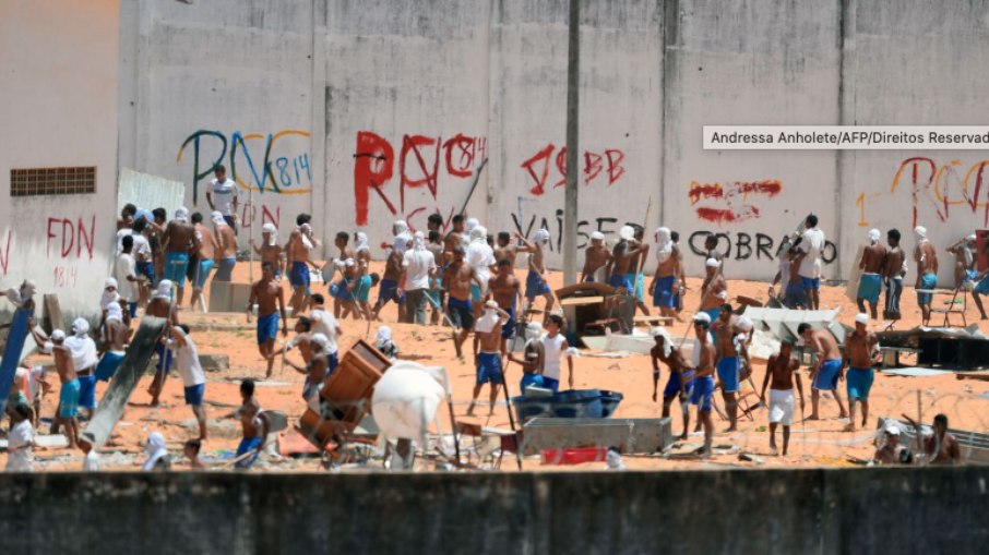 Arquivo: Policiais do Batalhão de Choque invadem a Penitenciária Estadual de Alcaçuz, no Rio Grande do Norte