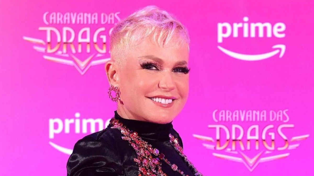 Xuxa durante lançamento do 'Caravana das Drags'