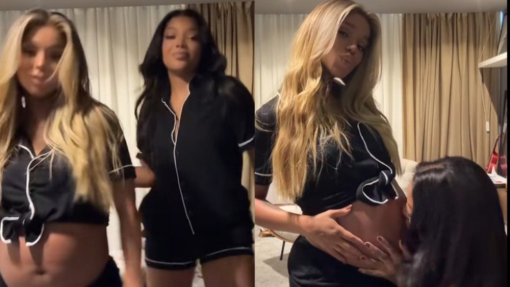 Com barrigão, Brunna dança ao lado de Ludmilla: 