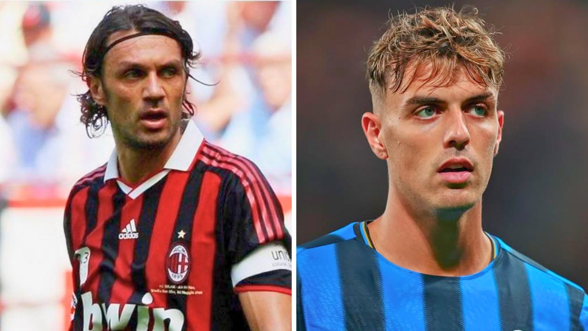 Craque Paolo Maldini (ex-Milan) e seu filho Daniel Maldini (Atalanta)