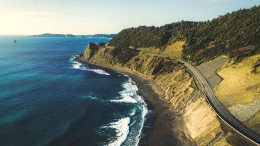 Oregon Coast está na beira do Oceano Pacífico