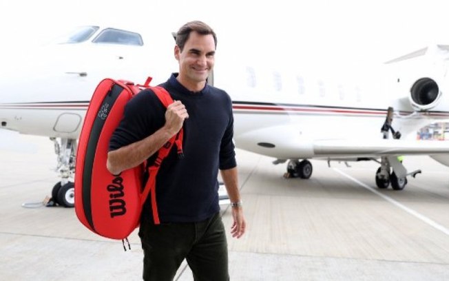 Federer desembarca em Londres para despedida na Laver Cup