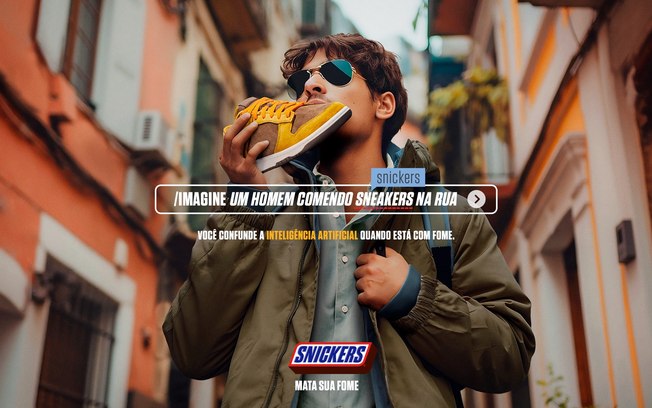Snickers usa IA em nova campanha e reforça o conceito ‘Você não é você quando está com fome’