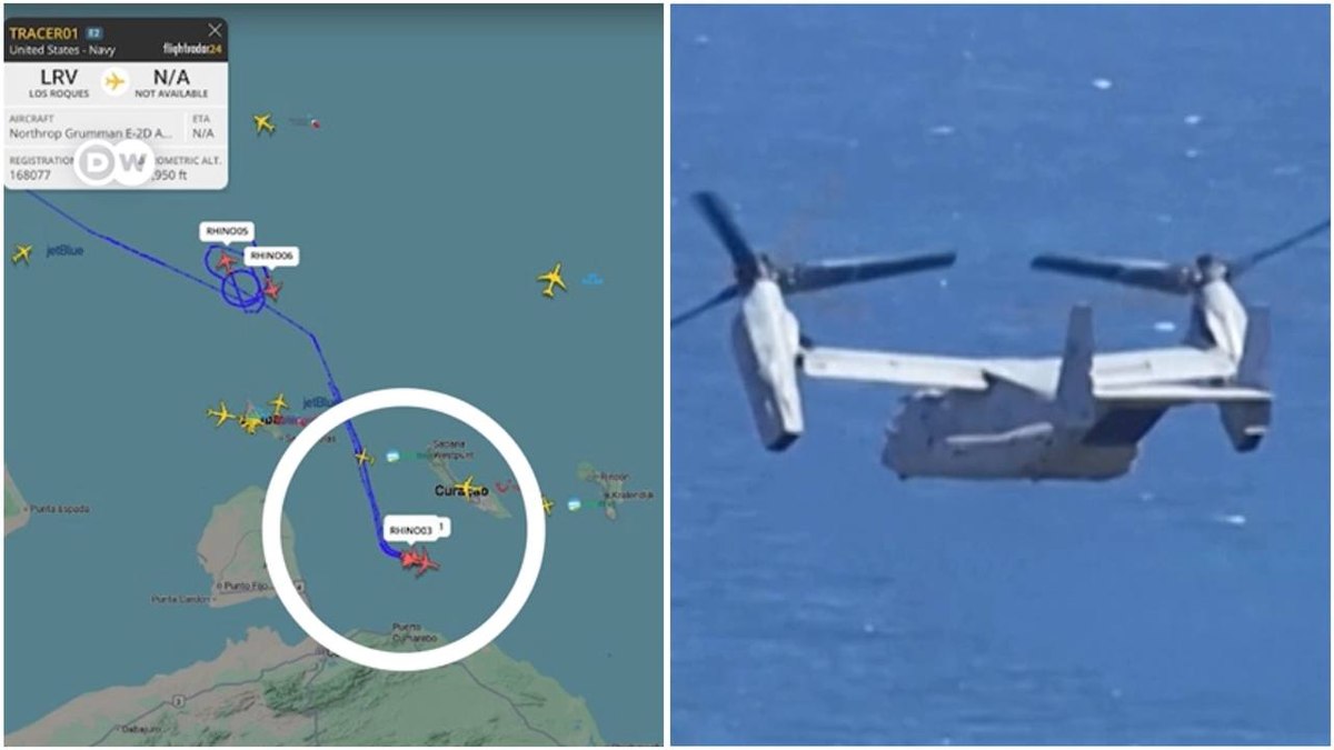 Aviões militares dos EUA sobrevoam perto da Venezuela