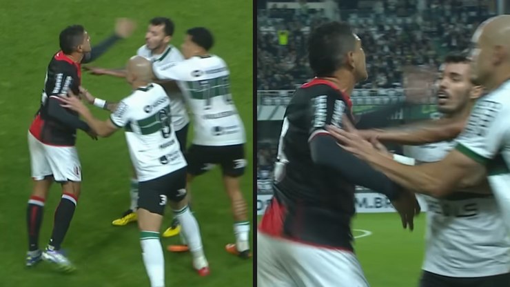 Expulso por cotovelada, zagueiro dá tapa em rival na Série B