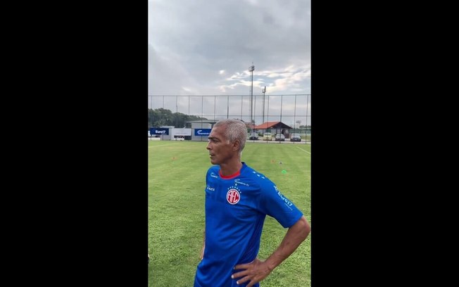 Romário durante o treino