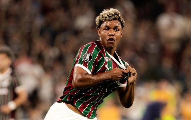 Wesley Natã marca para o Fluminense em jogo contra o Palmeiras, pela Libertadores
