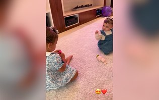 Neymar publica registro das filhas Mavie e Helena juntas; veja