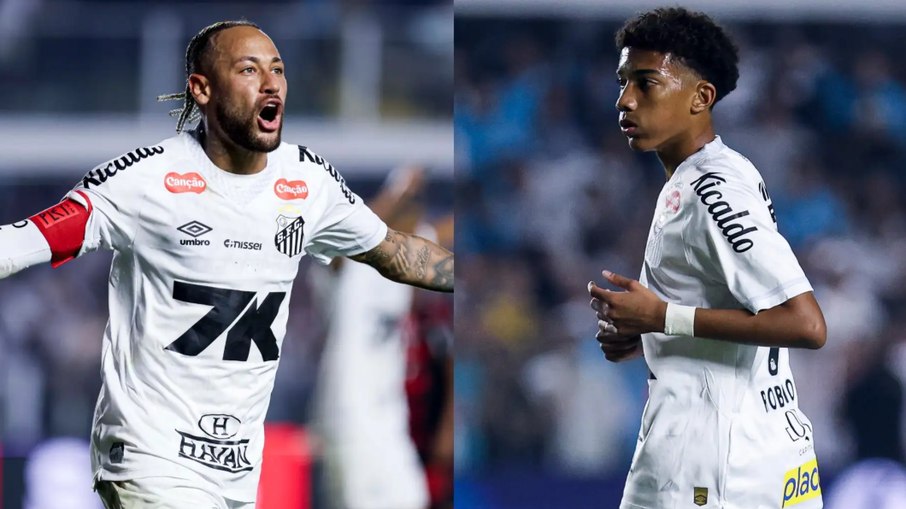 Neymar e Robinho Jr. se envolveram em polêmica em treino do Santos