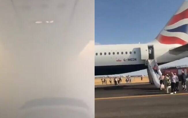 Avião ficou cheio de fumaça e preocupou passageiros