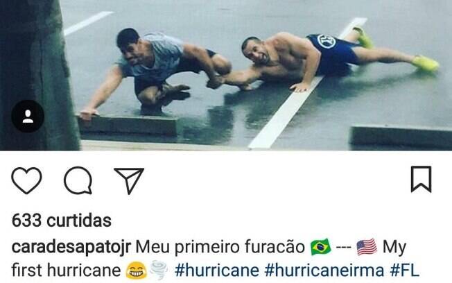 Cara de Sapato faz postagem polêmica sobre furacão Irma e revolta seguidores