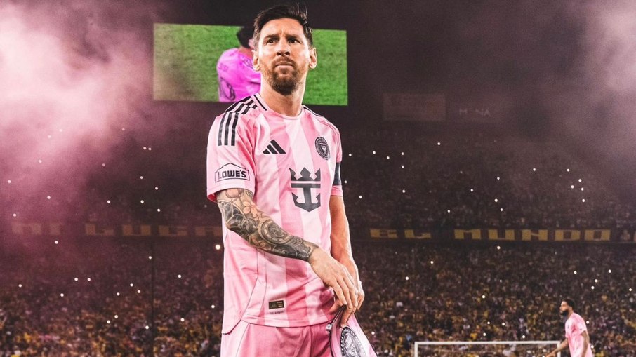 Messi em ação com a camisa do Inter Miami