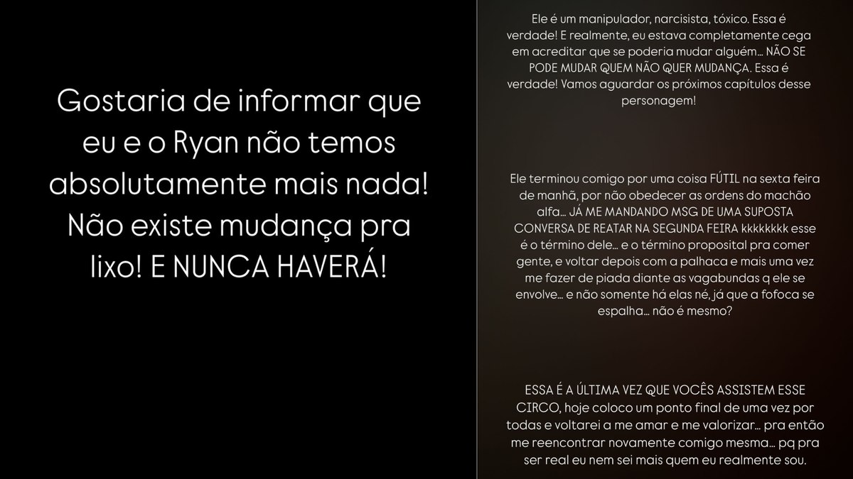 Giovanna Roque anuncia fim de relacionamento com MC Ryan