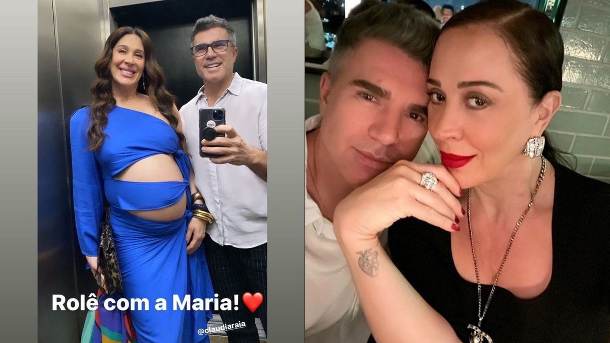 Grávida, Claudia Raia exibe barriga de 4 de meses ao lado do marido