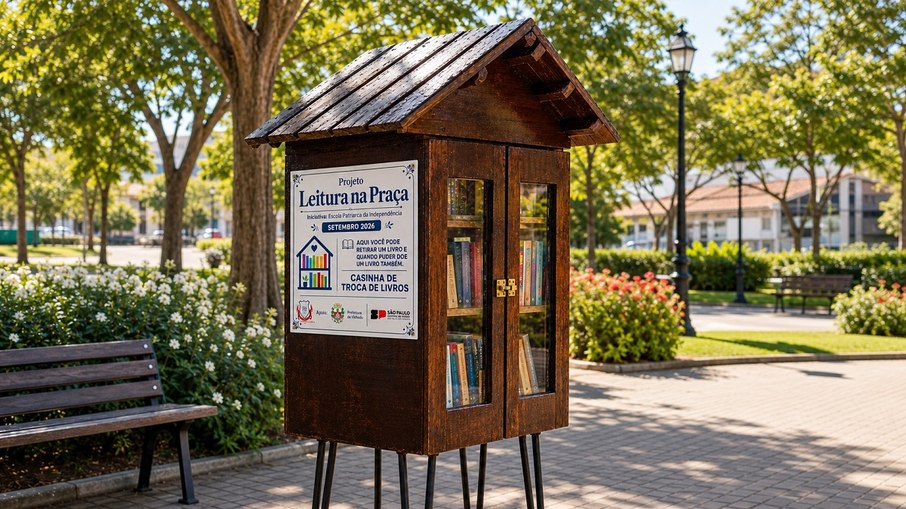 Casinha do Livro ficará de forma permanente na Praça Sant´Ana Casinha do Livro ficará de forma permanente na Praça Sant´Ana