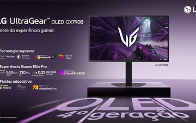 Monitor LG UltraGear 27GX790B-B entrega até 720Hz para gamers