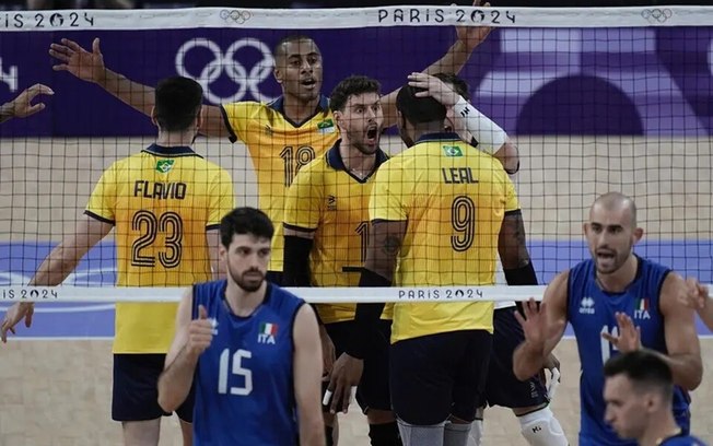 Paris-24: seleção brasileira de vôlei masculino perde para a Itália por 3 sets a 1