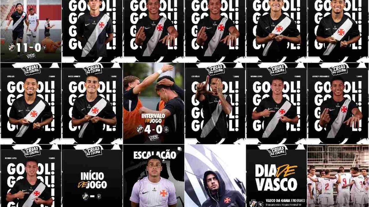 Vasco Sub-20 massacra por 11 a 0 e avança para clássico contra Flamengo