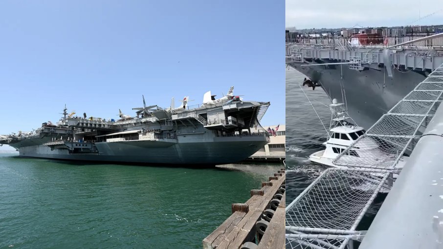 Navio porta-aviões serviu na guerra do Vietnã e hoje funciona como museu Navio porta-aviões serviu na guerra do Vietnã e hoje funciona como museu
