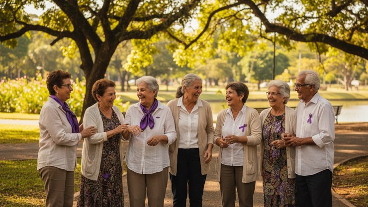 Junho Violeta mobiliza Vinhedo contra violência a idosos