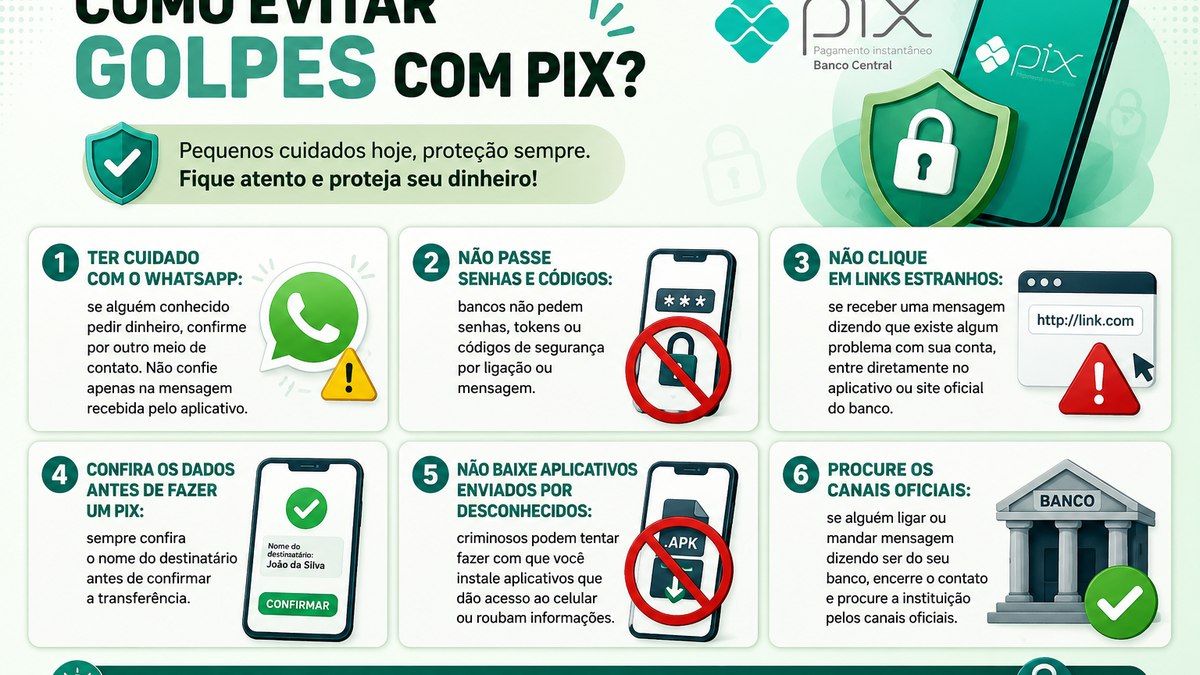 Como evitar golpes com Pix?
