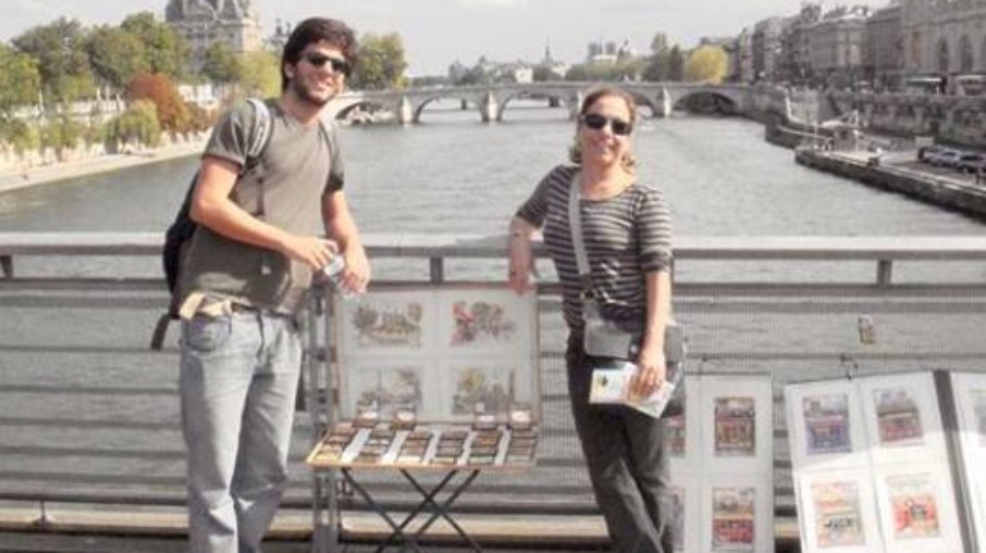 Cissa Guimarães e Rafael Mascarenhas em viagem, em Paris