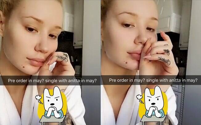 Iggy Azalea deu uma pista em seu Snapchat sobre a data de lançamento para o hit feito em parceria com a musa pop Anitta