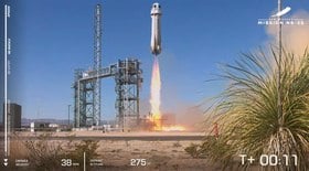 Blue Origin lança voo espacial tripulado; veja imagens