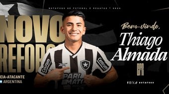 Botafogo anuncia a contratação do meia Thiago Almada