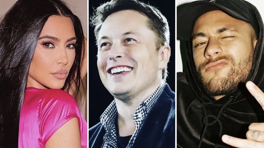 Kim Kardashian, Elon Musk e Neymar Jr.