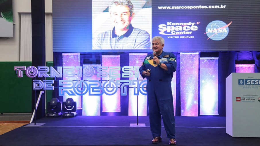 Astronauta Marcos Pontes participa do Torneio Sesi de Robótica, em 2018