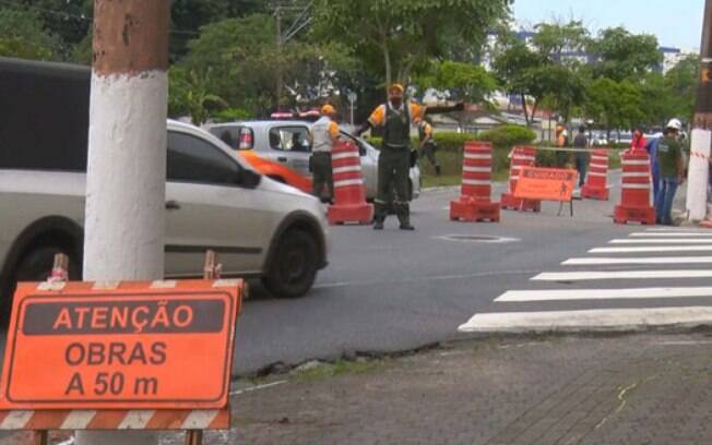As rotas alternativas serão sinalizadas aos arredores das obras
