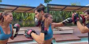 Paolla Oliveira mostra treino de boxe e fãs relembram personagem