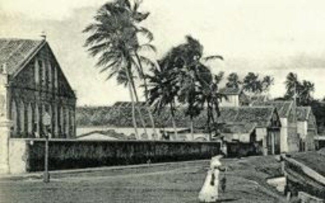Quintas da Barra, atual Praia do Farol da Barra em 1912 Quintas da Barra, atual Praia do Farol da Barra em 1912